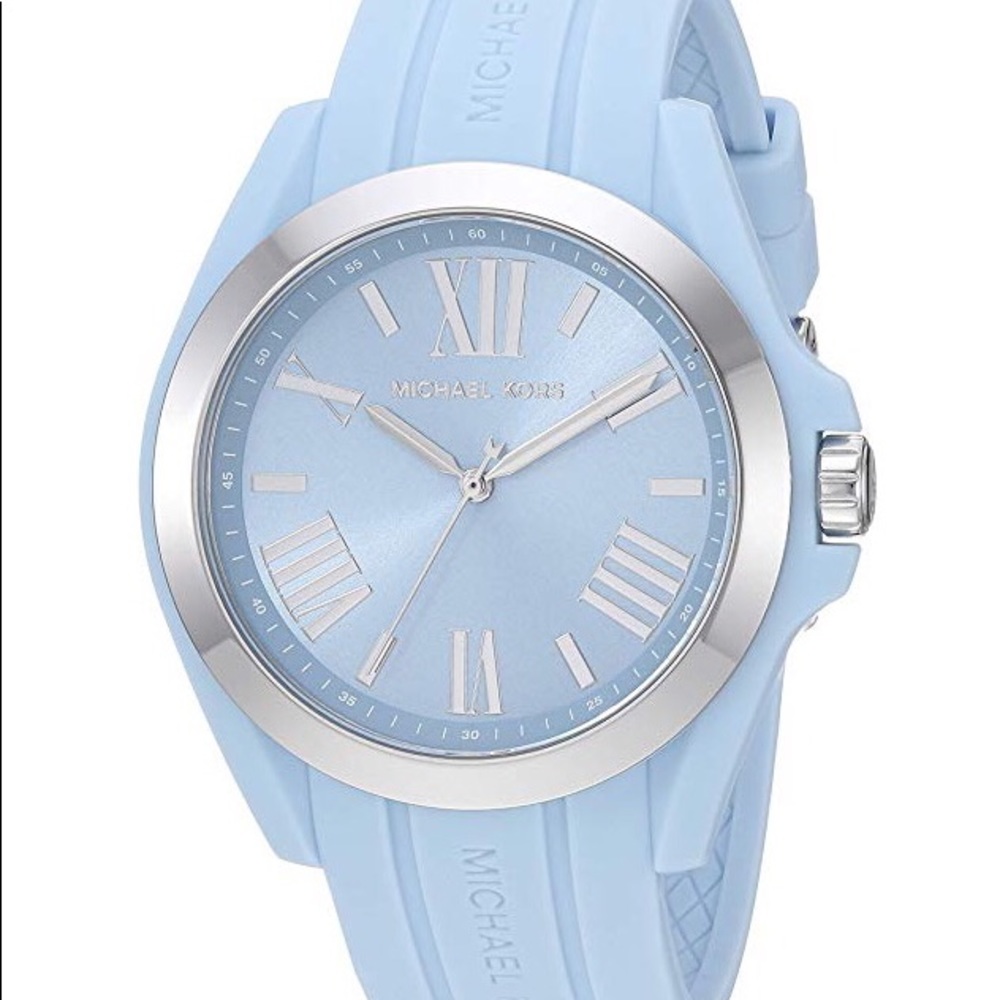 Michael Kors Pale Blue Bradshaw Watch Used-Need battery